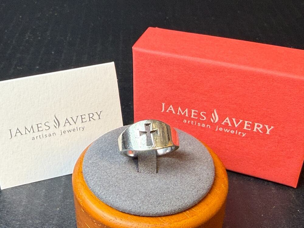 James Avery Wide Crosslet Sz 8.5 Sterling Silver 925 Ring